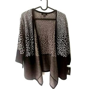 Alfani Open New Earth Deep Black Cardigan